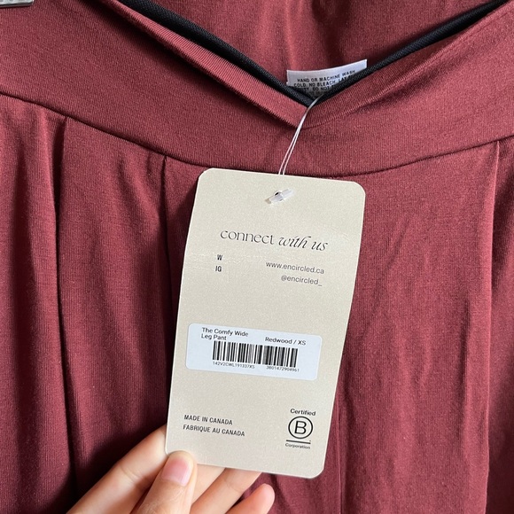 NWT Encircled The Comfy Wide Leg Pant in Redwood XS - Picture 6 of 11